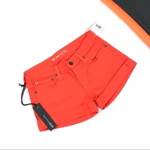 *Big Star Orange 1974 Denim Shorts with Rolled Cuff size 24